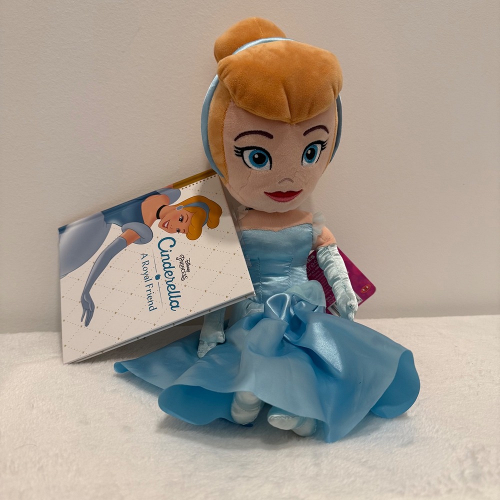 Disney Princess Cinderella Plush Doll Royal Friend Blue Gown